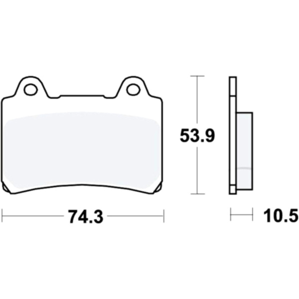 Brake pads std trw MCB559 fitting for Yamaha XVZ Royal Star 1300 4YP 1997, 74 PS, 54,5 kw