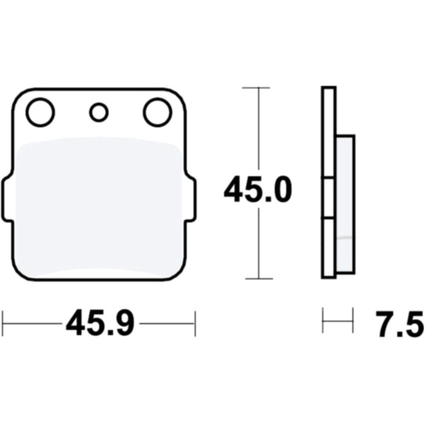 Brake pads sintered si trw MCB561SI fitting for Arctic Cat/Textron DVX 2WD 400  2004, 