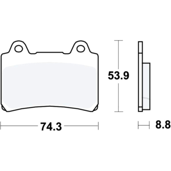 Brake pads std trw MCB584 fitting for Yamaha XVZ Royal Star 1300 4YP 1997, 74 PS, 54,5 kw