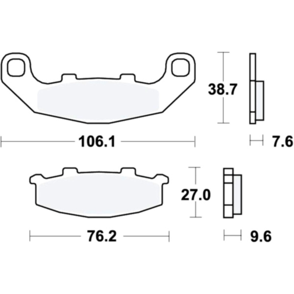 Bremsbeläge Bremsklotz Sinter vorne TRW MCB586SV passend für Kawasaki GPZ  500 EX500D 1998, 60/50/34/27 PS, 44/37/25/20 kw