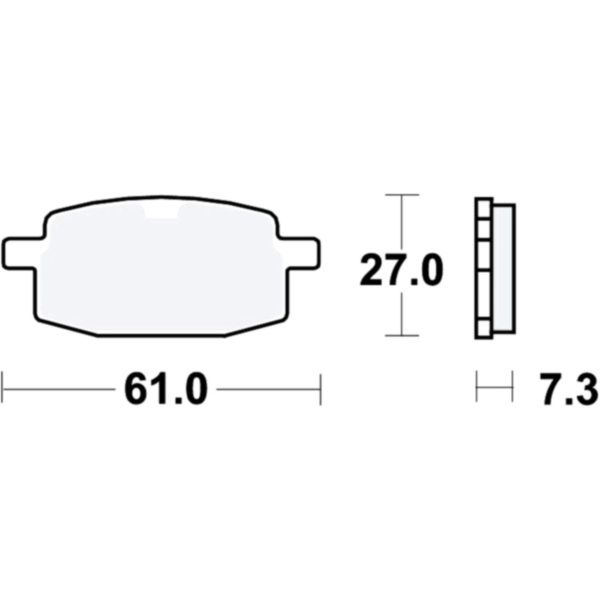 Brake pads scooter trw MCB590EC fitting for Baotian BT49QT-3  50  2005, 3 PS, 2,2 kw