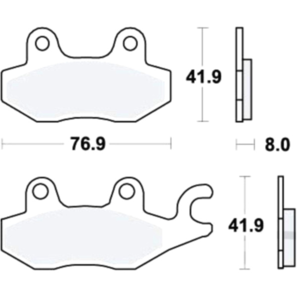 Brake pads sintered si trw MCB615SI fitting for Bombardier Rally  200  2005, 18 PS, 13 kw