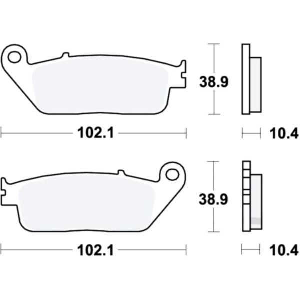 Bremsbeläge Bremsklotz Standard TRW MCB631 passend für BMW C EditionABS 650 C65/K19 2015, 60 PS, 44 kw