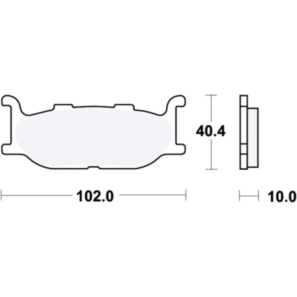 Brake pads std trw MCB640 fitting for Yamaha XVS Drag Star 650 4XR 1999, 34 PS, 25 kw