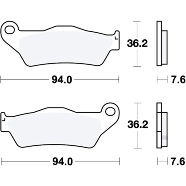 Brake pads offroad trw MCB648EC fitting for KTM SX  250  2005, 56 PS, 41 kw