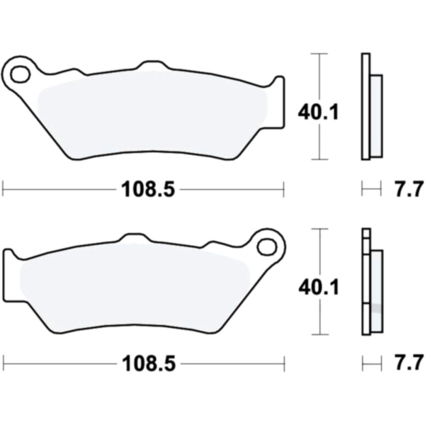 Brake pads std trw MCB671 fitting for Ducati Sport Sportclassic Biposto/Monoposto 1000 C102AA 2008, 92 PS, 68 kw