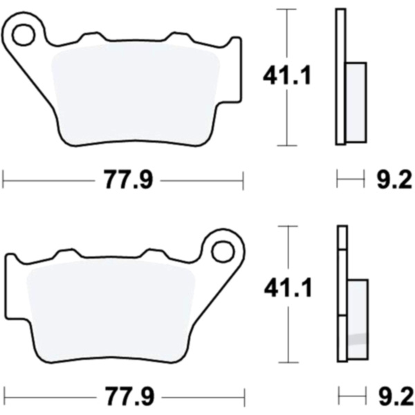 Brake pads std trw MCB672 fitting for Honda CB  500 PC32A 1999, 57 PS, 42 kw