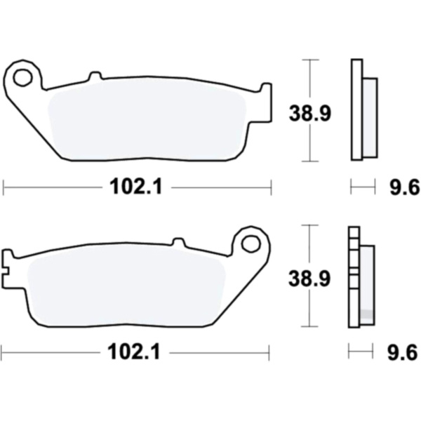 Bremsbeläge Bremsklotz Standard TRW MCB677 passend für Honda CB  500 PC32B 1996, 50 PS, 37 kw