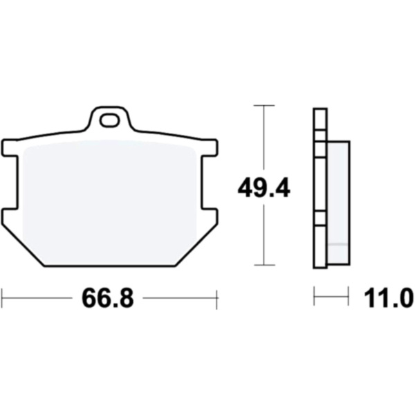 Brake pads std trw MCB68 fitting for Yamaha SR Speichenrad 500 2J4 1982, 27 PS, 20 kw