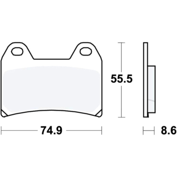 Bremsbeläge Bremsklotz Sinter vorne TRW MCB683SV passend für Yamaha XT  660 DM01B 2007, 48 PS, 35 kw