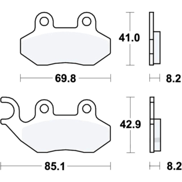 Bremsbeläge Bremsklotz Standard TRW MCB684 passend für SYM Symply  50  2013, 