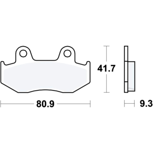 Bremsbeläge Bremsklotz Standard TRW MCB685 passend für Honda SES Dylan 150 KF05A 2004, 