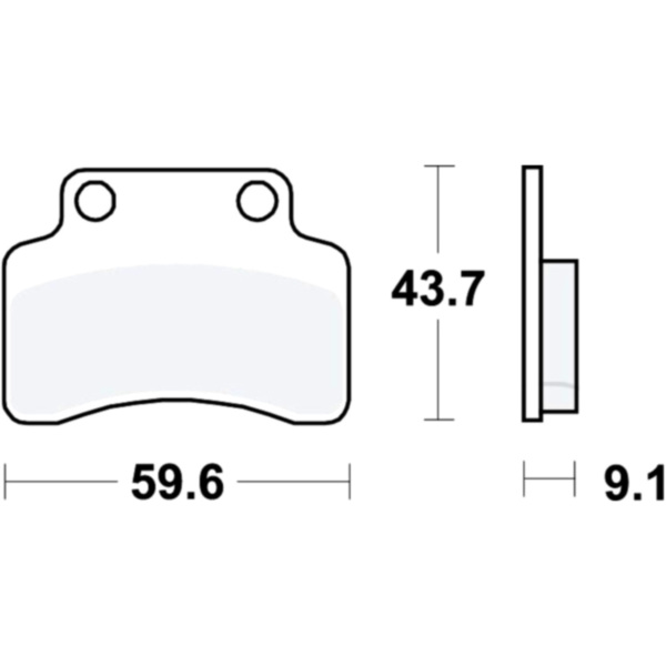 Brake pads scooter trw MCB694EC fitting for ATU Spin Edition 50  2009, 1,8 PS, 1,25 kw