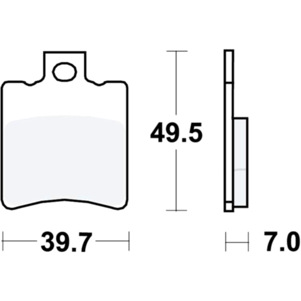 Brake pads scooter trw MCB696EC fitting for Aprilia SR Racing 50 RLA10 2001, 3,5 PS, 2,5 kw