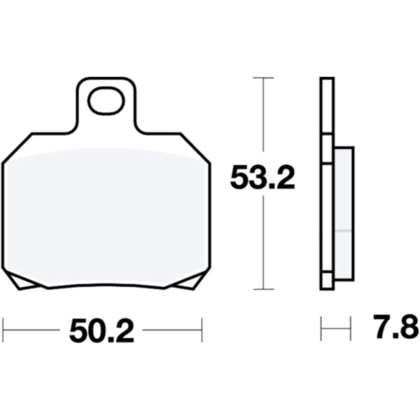 Brake pads sintered trw MCB700SH fitting for Ducati Hypermotard  1100 B100AA 2008, 90 PS, 66 kw