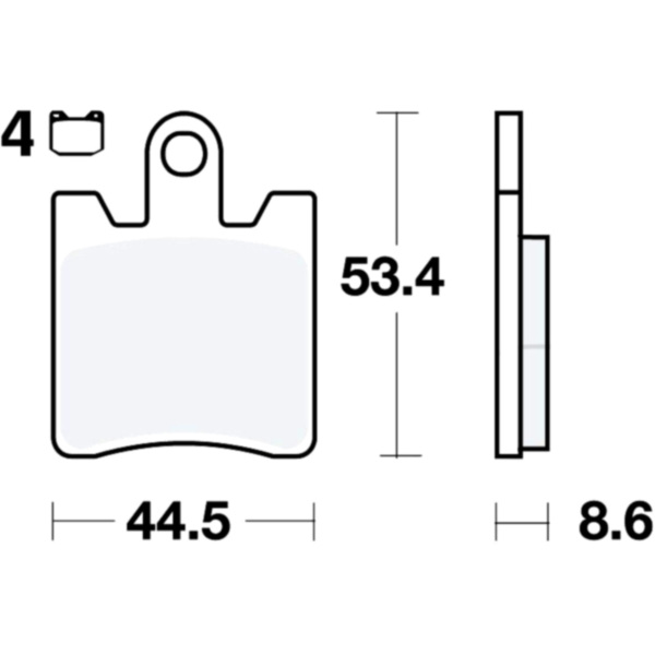 Brake pads sintered trw MCB706SV fitting for Yamaha FJR ABS Automatik 1300 RP285 2017, 146,2 PS, 107,5 kw