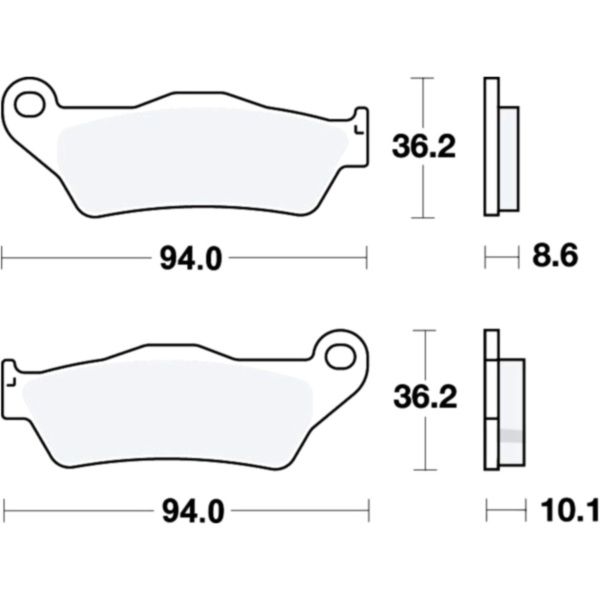 Bremsbeläge Bremsklotz Standard TRW MCB707 passend für BMW R Sport 1200 R12S/K29 2010, 133 PS, 98 kw