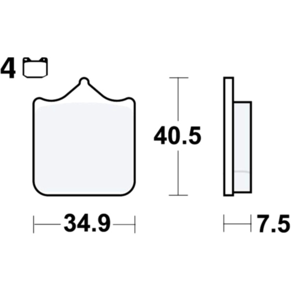 Brake pads sintered sv trw MCB721SV fitting for TM SMX  450  2013, 