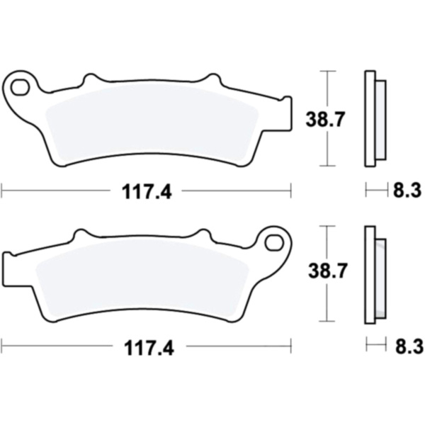 Bremsbeläge Bremsklotz Standard TRW MCB726