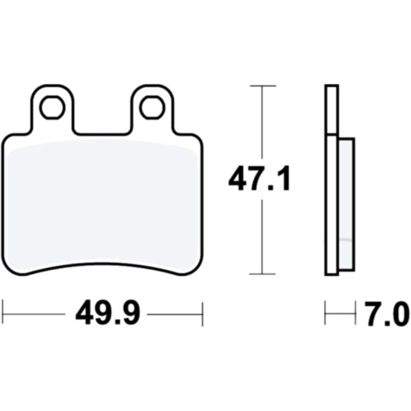 Brake pads std trw MCB735 fitting for Derbi Senda DRD Pro 50 SA2A1A 2016, 