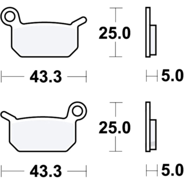 Brake pads sintered si trw MCB750SI fitting for KTM SX  50  2008, 11 PS, 8,1 kw