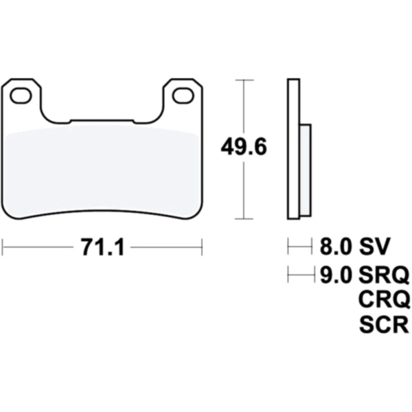 Brake pads carbon crq trw MCB752CRQ fitting for Suzuki VZR Intruder 1800 WVCA2114 2009, 106 PS, 78 kw