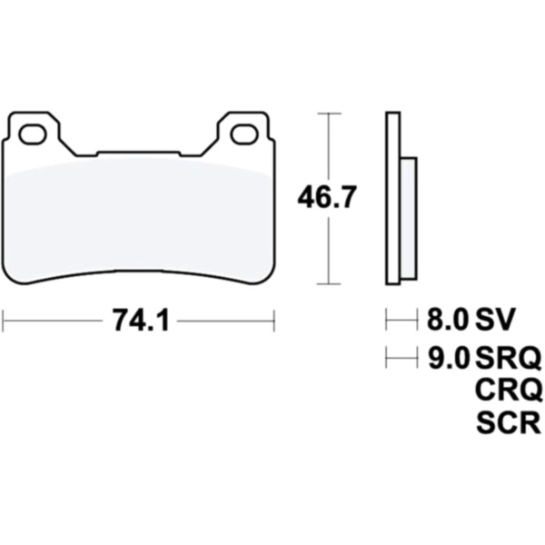 Brake pad sinter carbon scr trw MCB755SCR