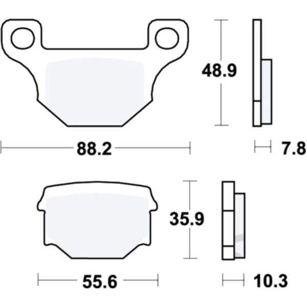 Bremsbeläge Bremsklotz Standard TRW MCB765 passend für Motorhispania MH7  125  2012, 13 PS, 9,6 kw