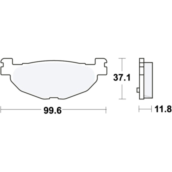 Brake pads scooter sintered trw MCB768SRM