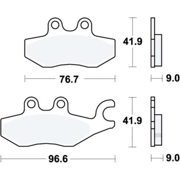 Brake pads scooter sintered srm trw MCB771SRM fitting for Piaggio X10  125 M76100 2012, 15 PS, 11 kw