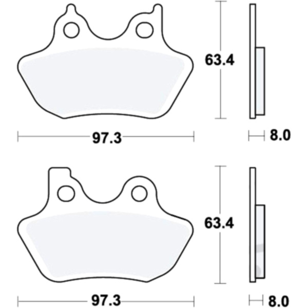 Brake pads sintered trw MCB777SV