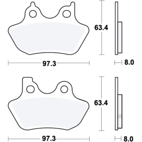 Brake pads sintered trw MCB778SH