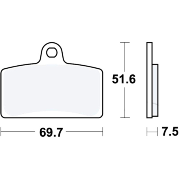 Bremsbeläge Bremsklotz Standard TRW MCB780 passend für Motorhispania KN2  125  2014, 15 PS, 11 kw