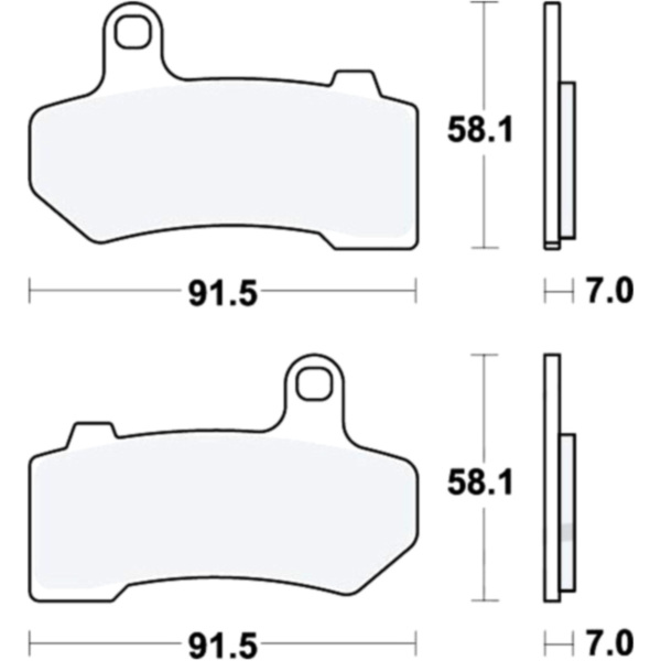 Brake pads sintered trw MCB781SV