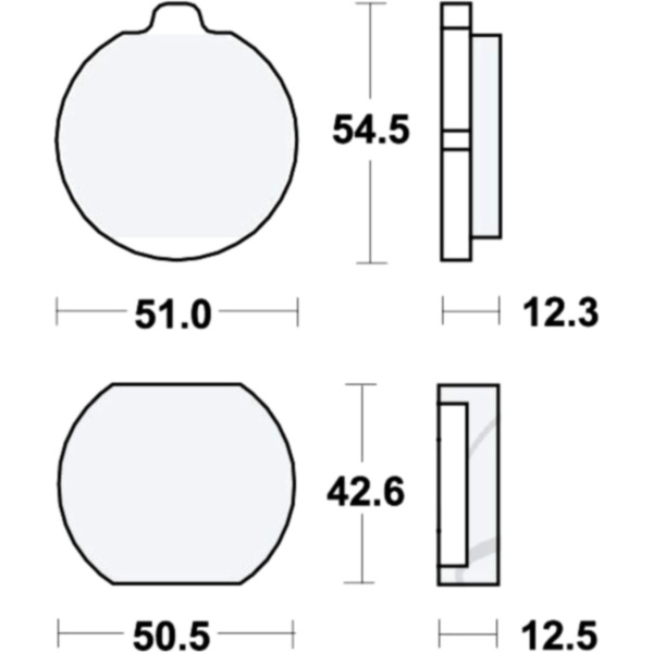 Brake pads std trw MCB79 fitting for Kawasaki Z Twin 750 KZ750B 1978, 50 PS, 37 kw