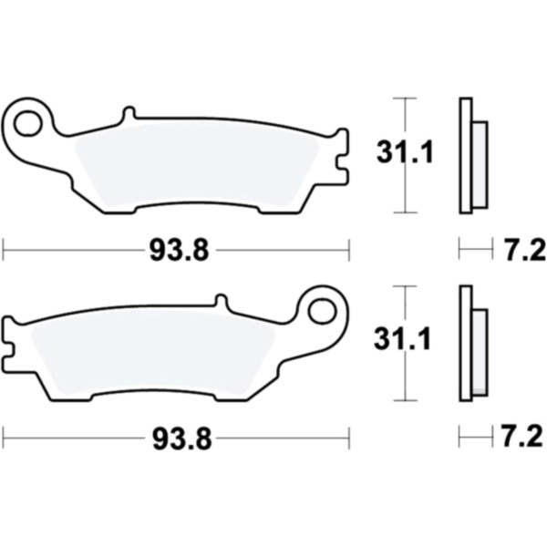 Brake pads offroad trw MCB791EC fitting for Yamaha YZ  450 CJ15C 2012, 