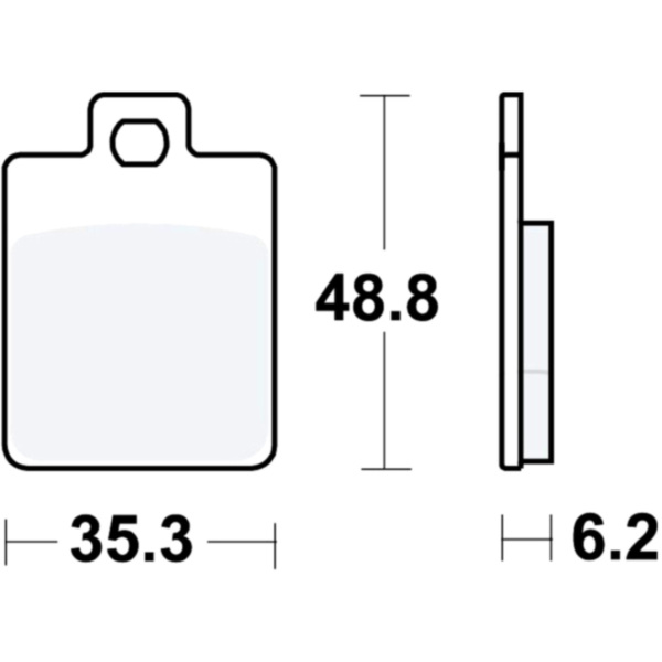 Brake pad standard trw MCB827 fitting for Vespa LX  50 C38700 2013, 4,4 PS, 3,2 kw