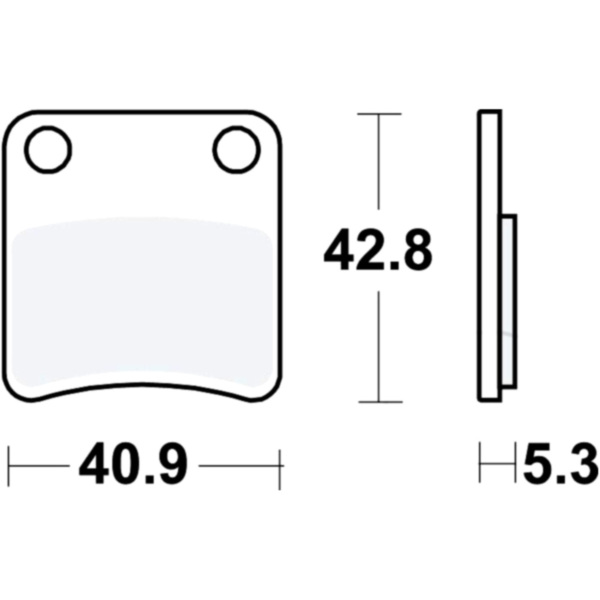 Brake pads std trw MCB832P fitting for Piaggio MP3  400 M64200 2010, 32,6 PS, 24 kw