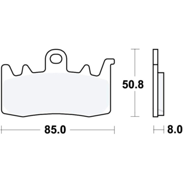 Brake pads sintered trw MCB856SV fitting for CAN-AM Spyder SpecialABS Halbautomatik 1330  2016, 115 PS, 85 kw