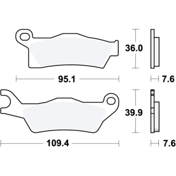 Bremsbeläge Bremsklotz Sinter SI TRW MCB861SI