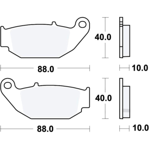 Brake pads std trw MCB867 fitting for Honda CRF  250 MD38B 2014, 23 PS, 17 kw