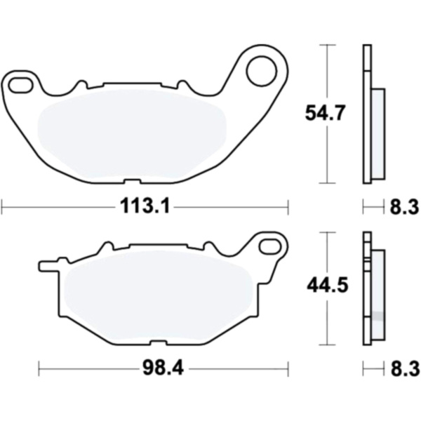 Brake pads sintered trq trw MCB878TRQ