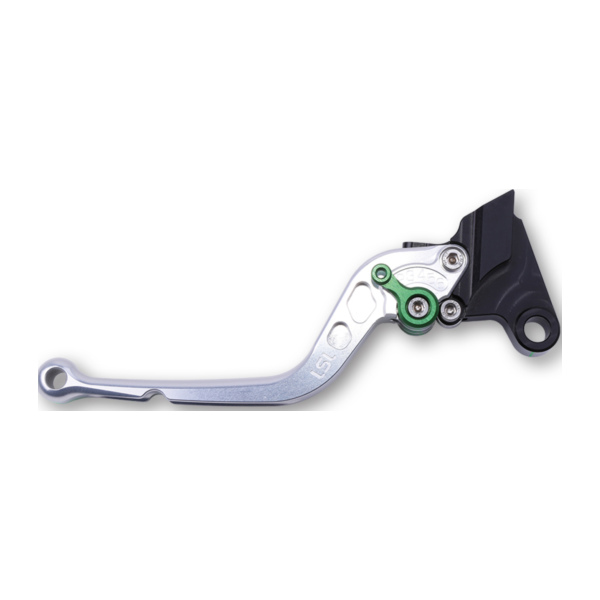 LSL Brake lever Classic R17, silver/green, long fitting for Kawasaki Z  1000 ZRT00AAA 2004, 127 PS, 93 kw