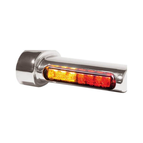 HeinzBikes Winglets 3in1 LED rear light, brake light, turn signal unit, all H-D models 93-, silver