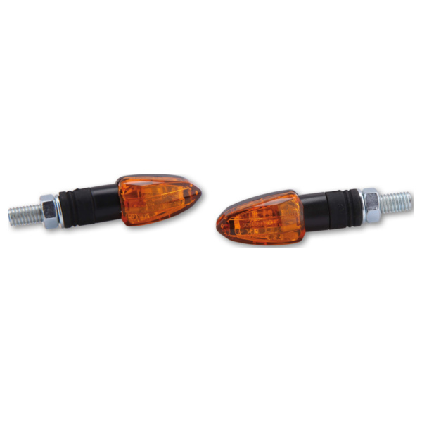 Blinkleuchte SHIN YO Halogen Blinker LIZZARD, schwarz, gelbes Glas, 12V/6W