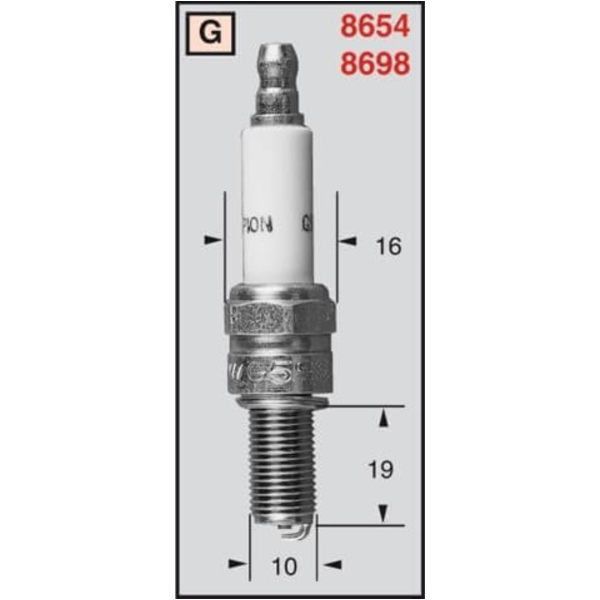 Zündkerzenstecker CHAMPION Zündkerze RG6YCA/T10 passend für Moto Guzzi V7 Racer  KW 2017-2017, 