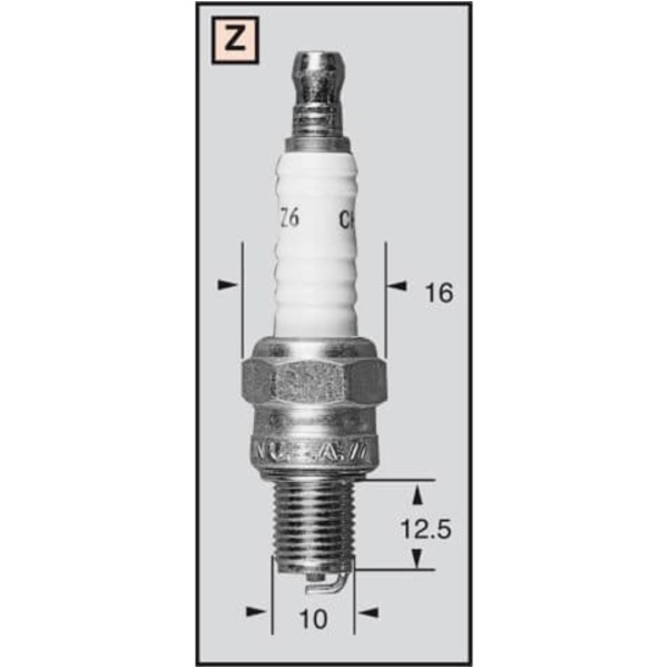 CHAMPION Spark plug P-RZ7HC fitting for Kymco Agility ECS 50 U68000 2018, 3 PS, 2,2 kw