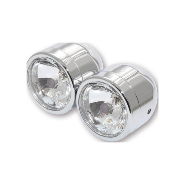 SHIN YO Double spotlight chrome-plated, 2x H4 55/60