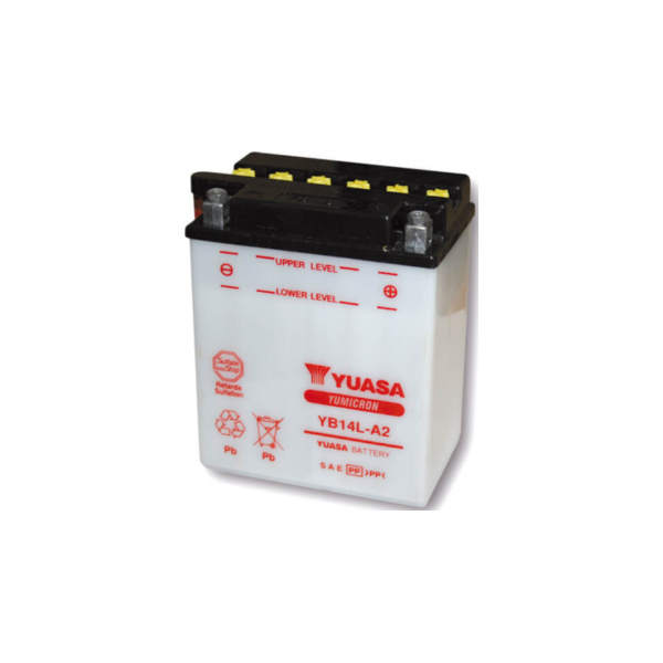 Akku YUASA Batterie YB 14L-A2 ohne Säurepack passend für BMW C1  125 C1 2000, 15 PS, 11 kw