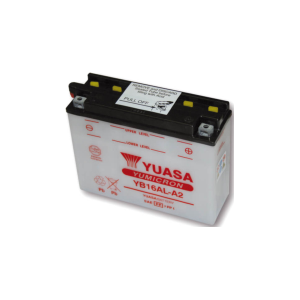 Akku YUASA Batterie YB 16AL-A2 ohne Säurepack passend für Ducati Monster  55 900M 1996-1996, 